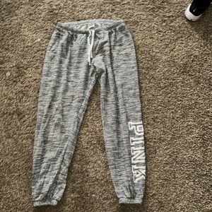 gray sweatpants from pink